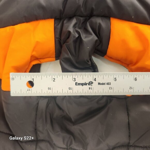 Adjustable Two-Tone Padded Dog Jacket With Zipper & D-Ring Leash Attachment - Picture 5 of 12